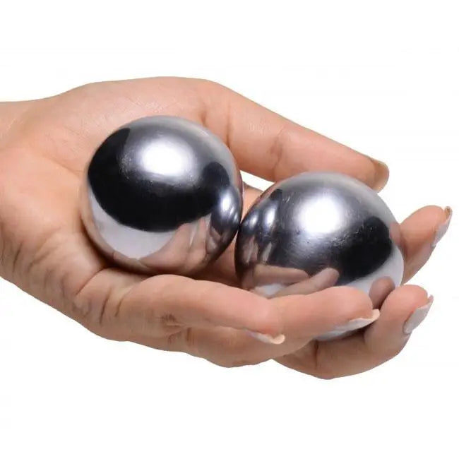 Master Series Stainless-steel Silver Orgasm Balls Set Of 2 - Peaches and Screams