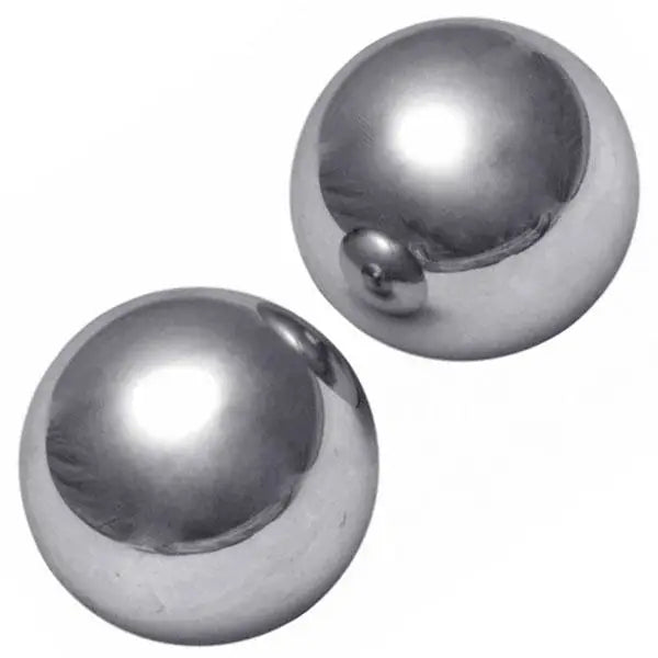 Master Series Stainless-steel Silver Orgasm Balls Set Of 2 - Peaches and Screams