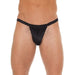 Mens Black Mesh G-string And Pouch With Elastic Waistband - Peaches and Screams