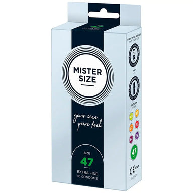 Mister Size 47mm Natural Ultra Thin Condoms 10 Pack - Peaches and Screams