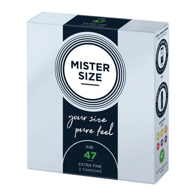 Mister Size 47mm Natural Ultra Thin Condoms 3 Pack - Peaches and Screams