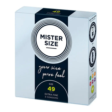 Mister Size 49mm Natural Ultra Thin Condoms 3 Pack - Peaches and Screams
