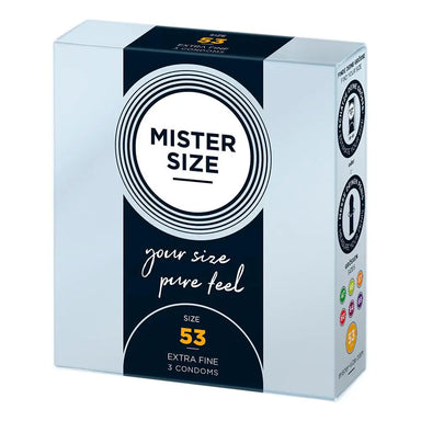 Mister Size 53mm Natural Ultra Thin Condoms 3 Pack - Peaches and Screams