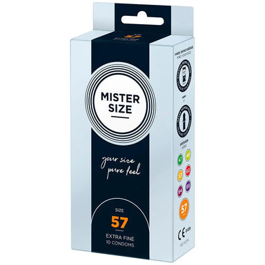 Mister Size 57mm Natural Ultra Thin Condoms 10 Pack - Peaches and Screams