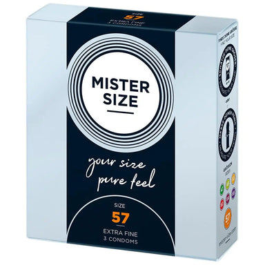 Mister Size 57mm Natural Ultra Thin Condoms 3 Pack - Peaches and Screams