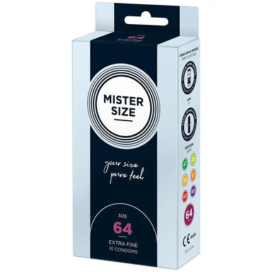 Mister Size 64mm Natural Ultra Thin Condoms 10 Pack - Peaches and Screams