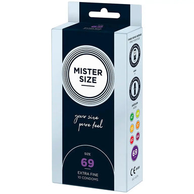 Mister Size 69mm Natural Ultra Thin Condoms 10 Pack - Peaches and Screams