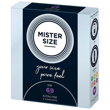 Mister Size 69mm Natural Ultra Thin Condoms 3 Pack - Peaches and Screams