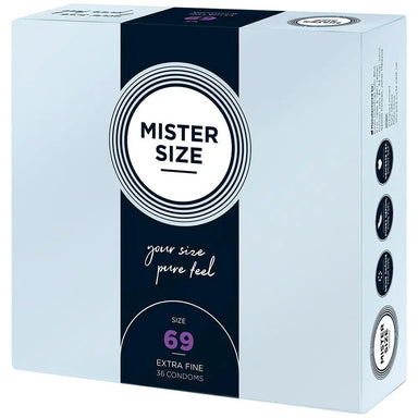 Mister Size 69mm Natural Ultra Thin Condoms 36 Pack - Peaches and Screams