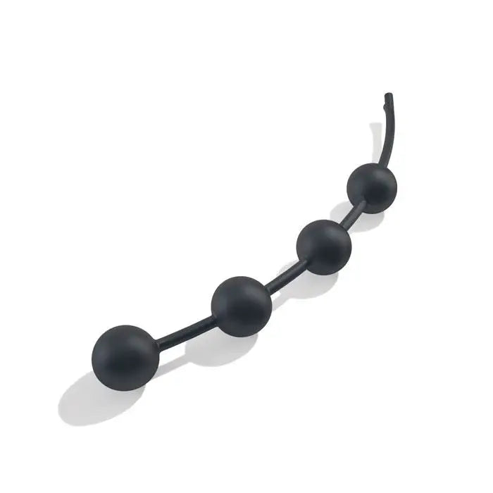 Mystim Booty Large Black Silicone Electrastim Anal Beads - Peaches and Screams