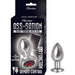 Nasswalk Toys Stainless Steel Silver Vibrating Butt Plug With Remote - Peaches and Screams