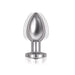 Nasswalk Toys Stainless Steel Silver Vibrating Butt Plug With Remote - Peaches and Screams