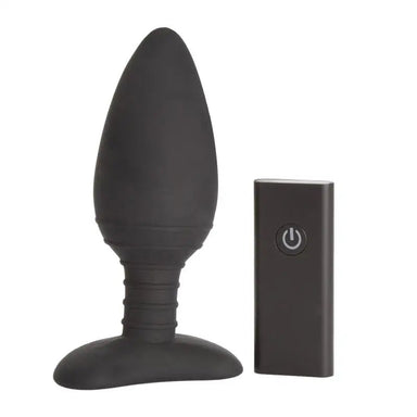 Nexus Black Large Rechargeable Vibrating Butt Plug With Remote Control - Peaches and Screams