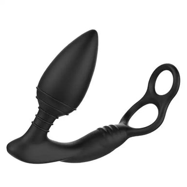 Nexus Silicone Black Rechargeable Butt Plug With Cock And Ball Toy - Peaches and Screams