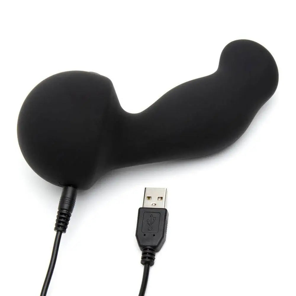 Nexus Silicone Black Unisex Rechargeable Massager - Peaches and Screams