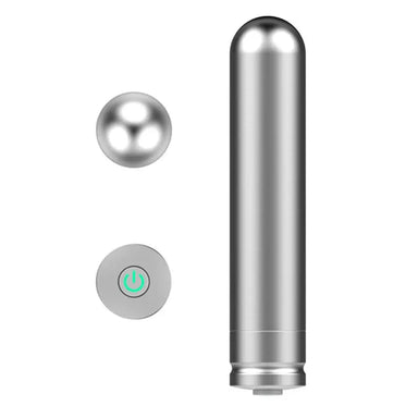 Nexus Stainless Steel Silver Rechargeable Mini Bullet Vibrator - Peaches and Screams