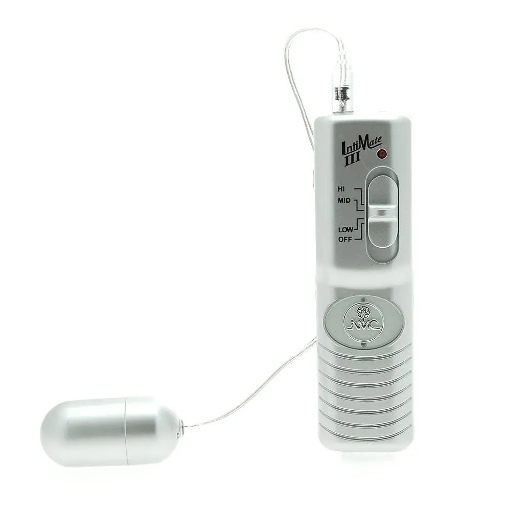 Nmc Ltd Silver 3-speeds Mini Bullet Vibrator With Wired Controller - Peaches and Screams