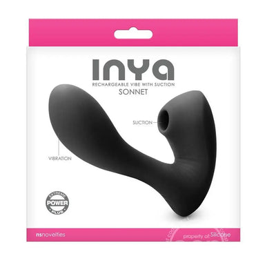 Ns Novelties Silicone Black Rechargeable Clit And G-spot Vibrator - Peaches Screams