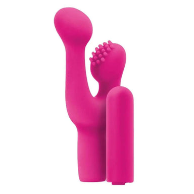 Ns Novelties Silicone Pink Rechargeable Finger Vibrator With Clitor Stim - Peaches and Screams