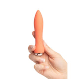 Nu sensuelle silicone orange rechargeable mini bullet vibrator - peaches and screams