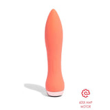 Nu sensuelle silicone orange rechargeable mini bullet vibrator - peaches and screams