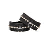 Ouch faux leather diamond studded wrist cuffs with buckles - peaches and screams