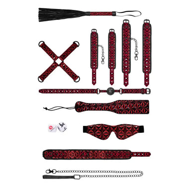 Ouch Luxury Bondage Kit Burgandy For Bdsm Couples - Peaches and Screams