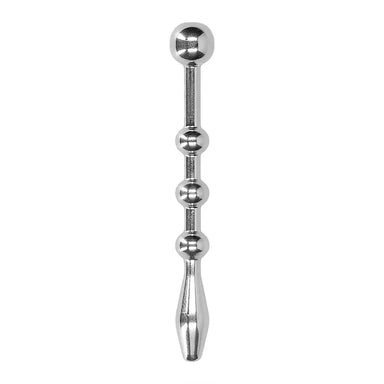 Ouch Urethral Sounding Stainless Steel Silver Penis Plug With Balls - Peaches and Screams