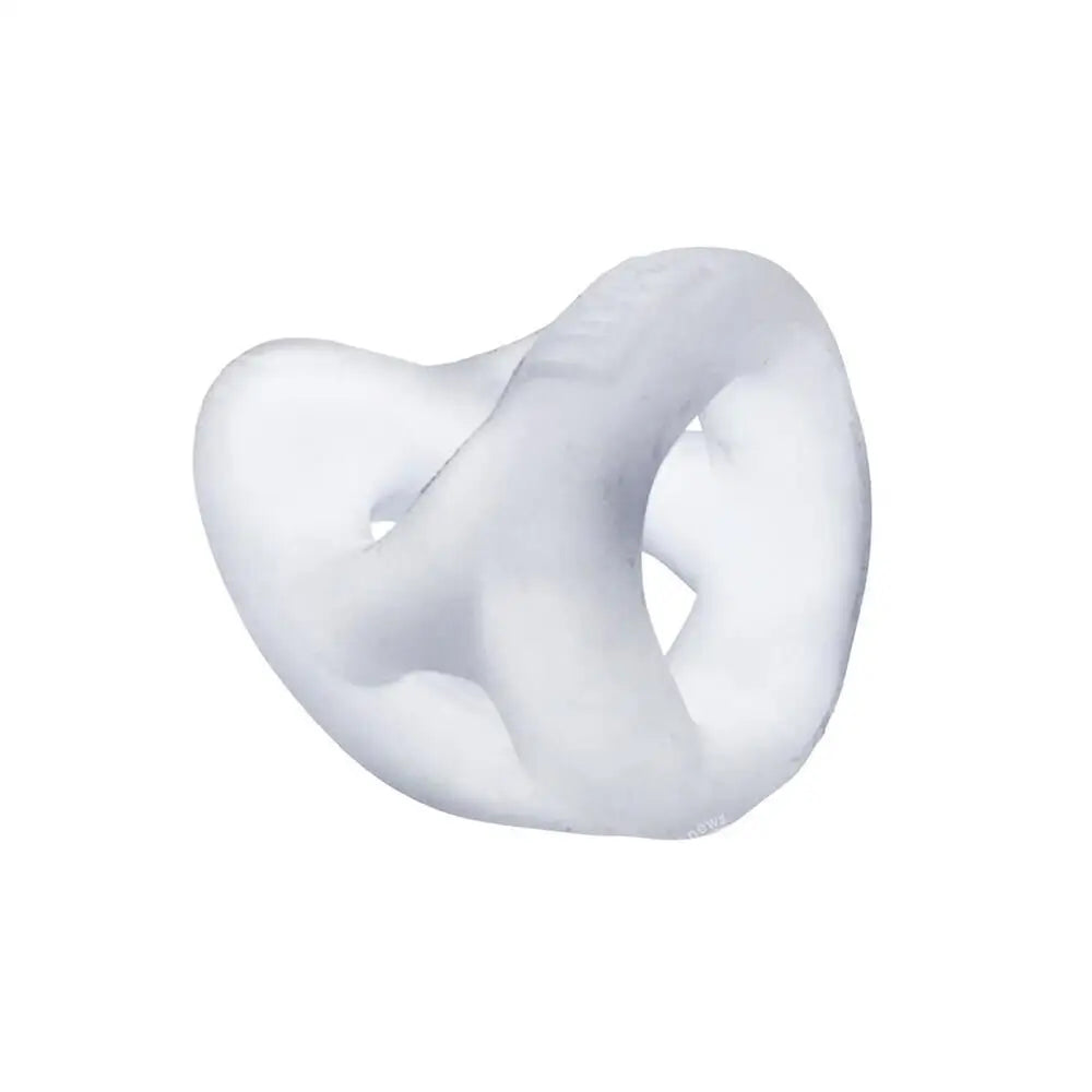Oxballs Silicone Clear 3 Ring Teardrop Cock Ring For Him - Peaches and Screams