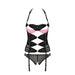 Passion Praline Black And Pink Corset - Peaches and Screams