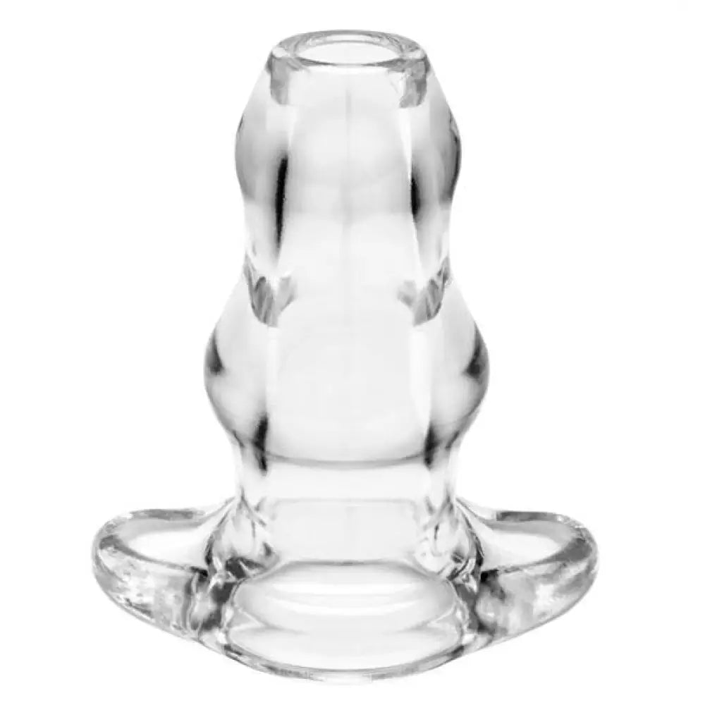 Perfect fit clear double tunnel medium hollow butt plug - peaches and screams