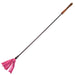 Pink Bondage Riding Crop With Leather-wrapped Grip And Wooden Handle - Peaches and Screams