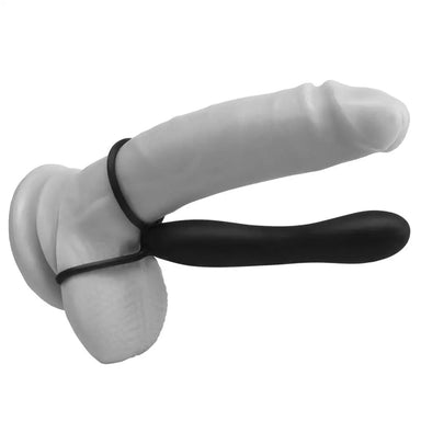 Pipedream Black Cock Ring And Strap-on Dildo With Silicone Mask - Peaches Screams