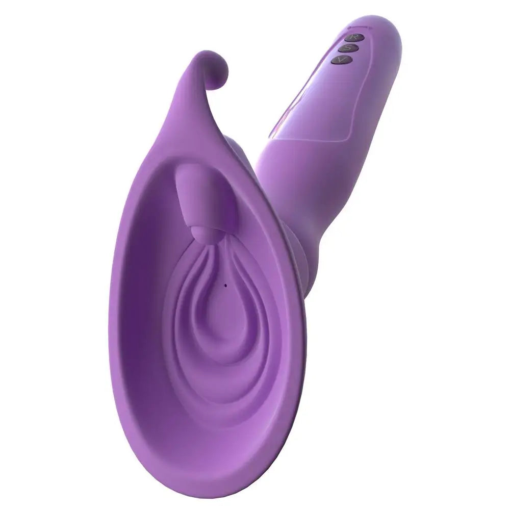 Pipedream Fantasy Silicone Purple Vibrating Clitoral Sucker For Her - Peaches and Screams