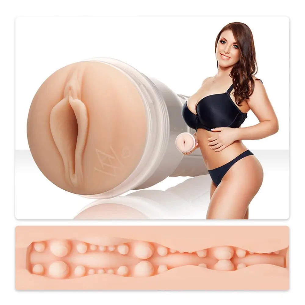 Pornstar Angela White Stretchy Fleshlight Realistic Vagina Masturbator - Peaches and Screams