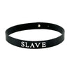 Rimba adjustable black silicone slave collar - peaches and screams