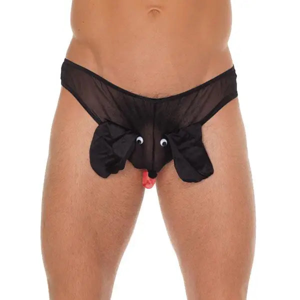 Rimba Black Animal Face Pouch For Men One Size - Peaches and Screams