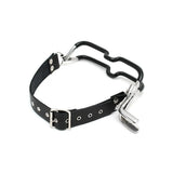 Rimba black bondage mouth clamp with adjustable strap - peaches and screams