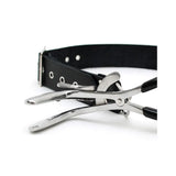 Rimba black bondage mouth clamp with adjustable strap - peaches and screams