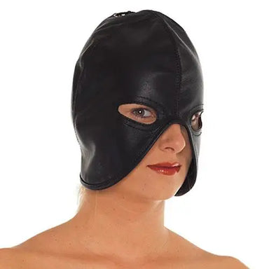 Rimba Black Leather Head Lace Up Mask - Peaches and Screams