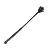 Rimba black leather small hand bondage whip - peaches and screams
