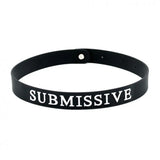 Rimba black silicone submissive adjustable collar - peaches and screams