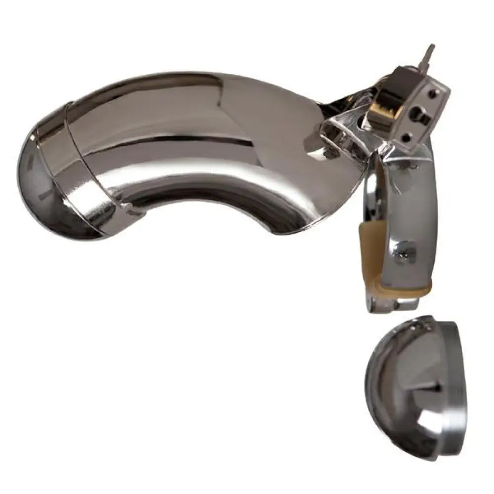 Rimba deluxe stainless steel silver chastity device - peaches and screams
