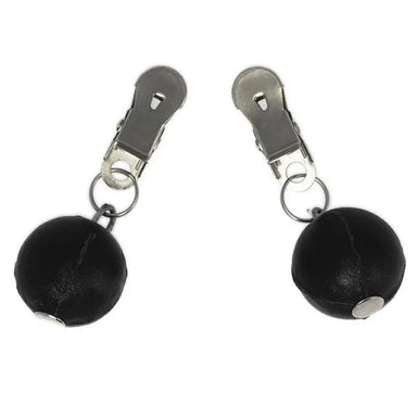 Rimba Metal Nipple Clamps With Round Black Weights - Peaches and Screams