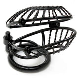 Rimba opening metal male chastity device with 2 padlocks - peaches and screams
