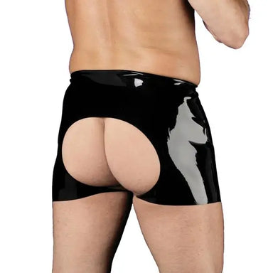 Rimba Rubber Secrets Backless Sexy Brief For Men - Large Peaches and Screams