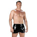 Rimba Rubber Secrets Black Latex Rubber Shorts For Men - Large - Peaches and Screams