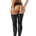 Rimba Rubber Secrets High-gloss Latex Suspender Belt With 4 Straps - Small - Peaches and Screams