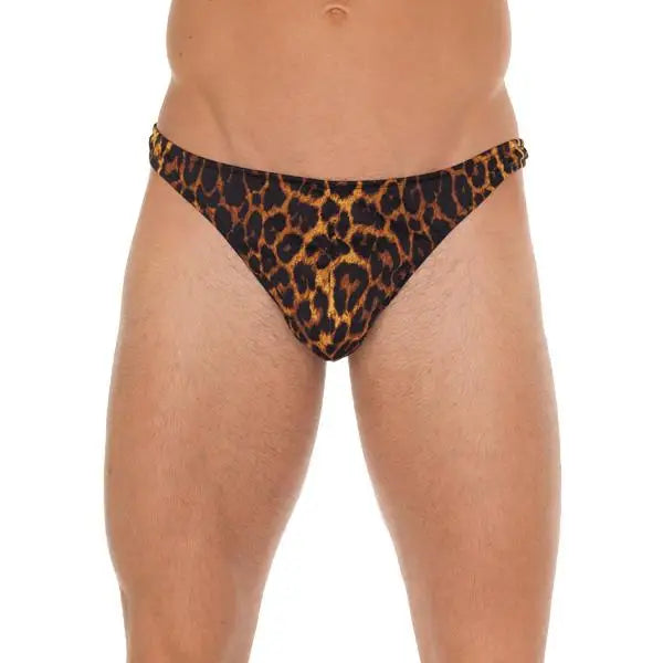 Rimba Sexy Mens Leopard Print G - string - Peaches and Screams