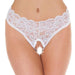 Rimba Sexy White Lace Open Crotch G - string - Peaches and Screams